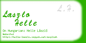 laszlo helle business card
